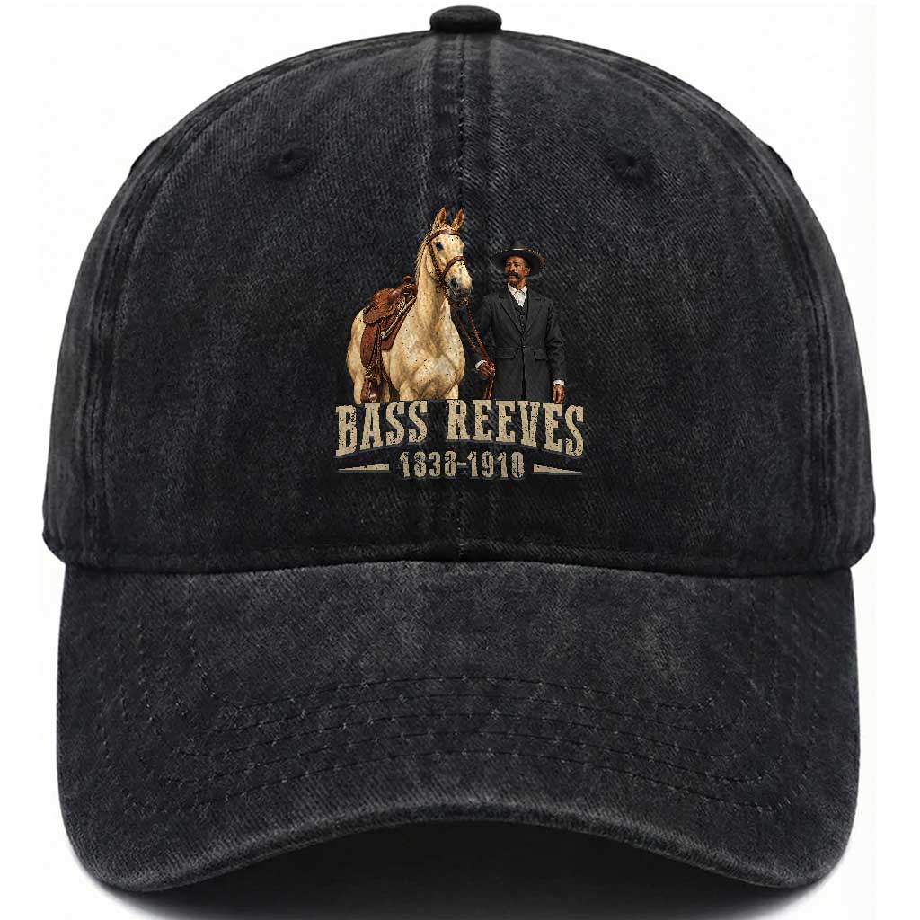 Bass Reeves US Deputy Marshal Washed Cotton Baseball Cap First Black Legendary Western Lawman History