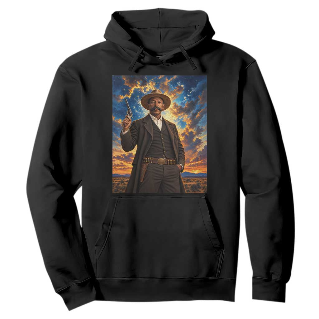 Bass Reeves Wild West Lawman Portrait Hoodie Sunset Western Hero Heritage
