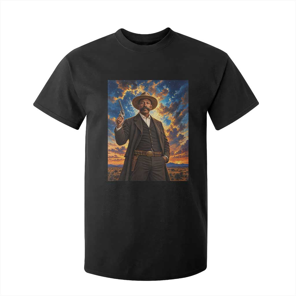 Bass Reeves Wild West Lawman Portrait T Shirt For Kid Sunset Western Hero Heritage