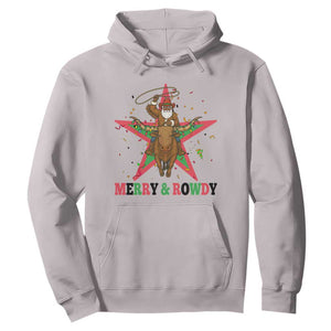 Merry And Rowdy Kwanzaa Santa Cowboy Christmas Gift Hoodie TS12 Ice Gray Print Your Wear