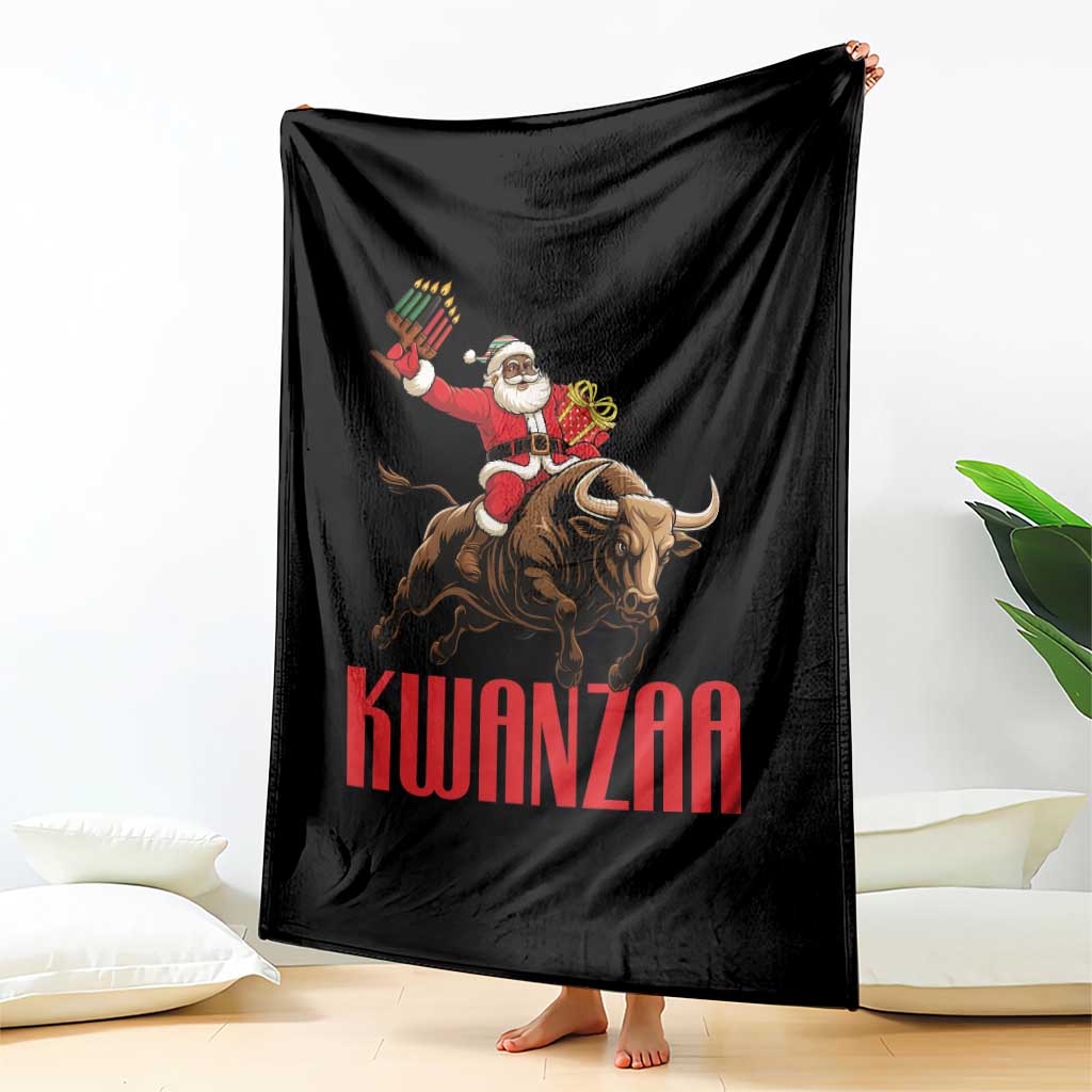 Happy Kwanzaa Throw Blanket Rodeo Black Santa African American Holiday Gift TS12 Print Your Wear