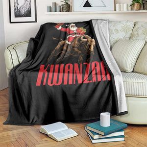 Happy Kwanzaa Throw Blanket Rodeo Black Santa African American Holiday Gift TS12 Print Your Wear
