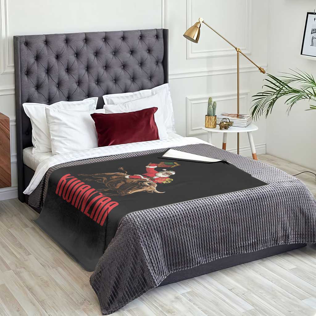 Happy Kwanzaa Throw Blanket Rodeo Black Santa African American Holiday Gift TS12 Print Your Wear