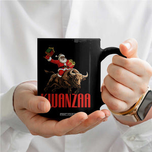 Happy Kwanzaa Coffee Mug Rodeo Black Santa African American Holiday Gift TS12 Print Your Wear