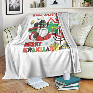 Merry Kwanzaa Black Santa Cowboy Throw Blanket African Heritage Celebration Gift TS12 Print Your Wear