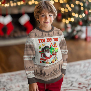 Merry Kwanzaa Black Santa Cowboy Ugly Christmas Sweater African Heritage Celebration Gift TS12 Mocha Mousse Print Your Wear