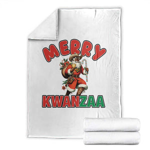 Merry Kwanzaa Cowboy Black Santa Throw Blanket African American Christmas Gift TS12 White Print Your Wear