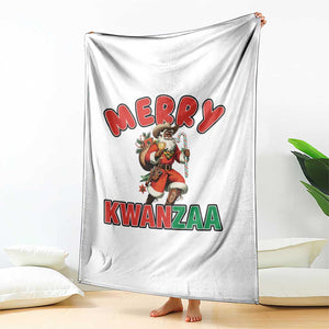 Merry Kwanzaa Cowboy Black Santa Throw Blanket African American Christmas Gift TS12 Print Your Wear