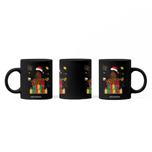 Merry Kwanzaa African American Girl Santa Hat Coffee Mug Christmas Gift TS12 Print Your Wear