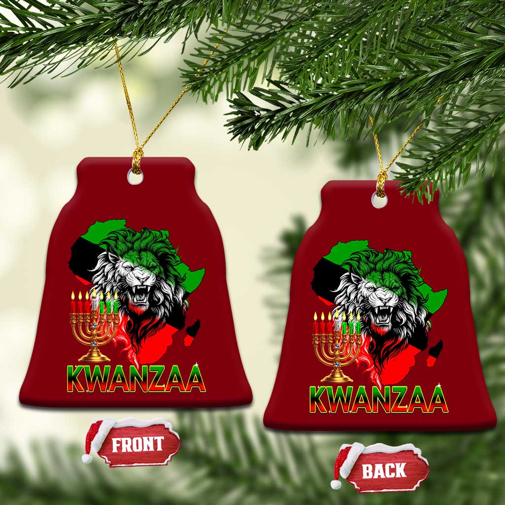 King Lion Of Africa Kwanzaa Map Ceramic Ornament Heritage Pride Gift TS12 Print Your Wear