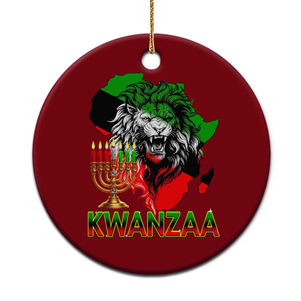 King Lion Of Africa Kwanzaa Map Ceramic Ornament Heritage Pride Gift TS12 1pc Red Print Your Wear