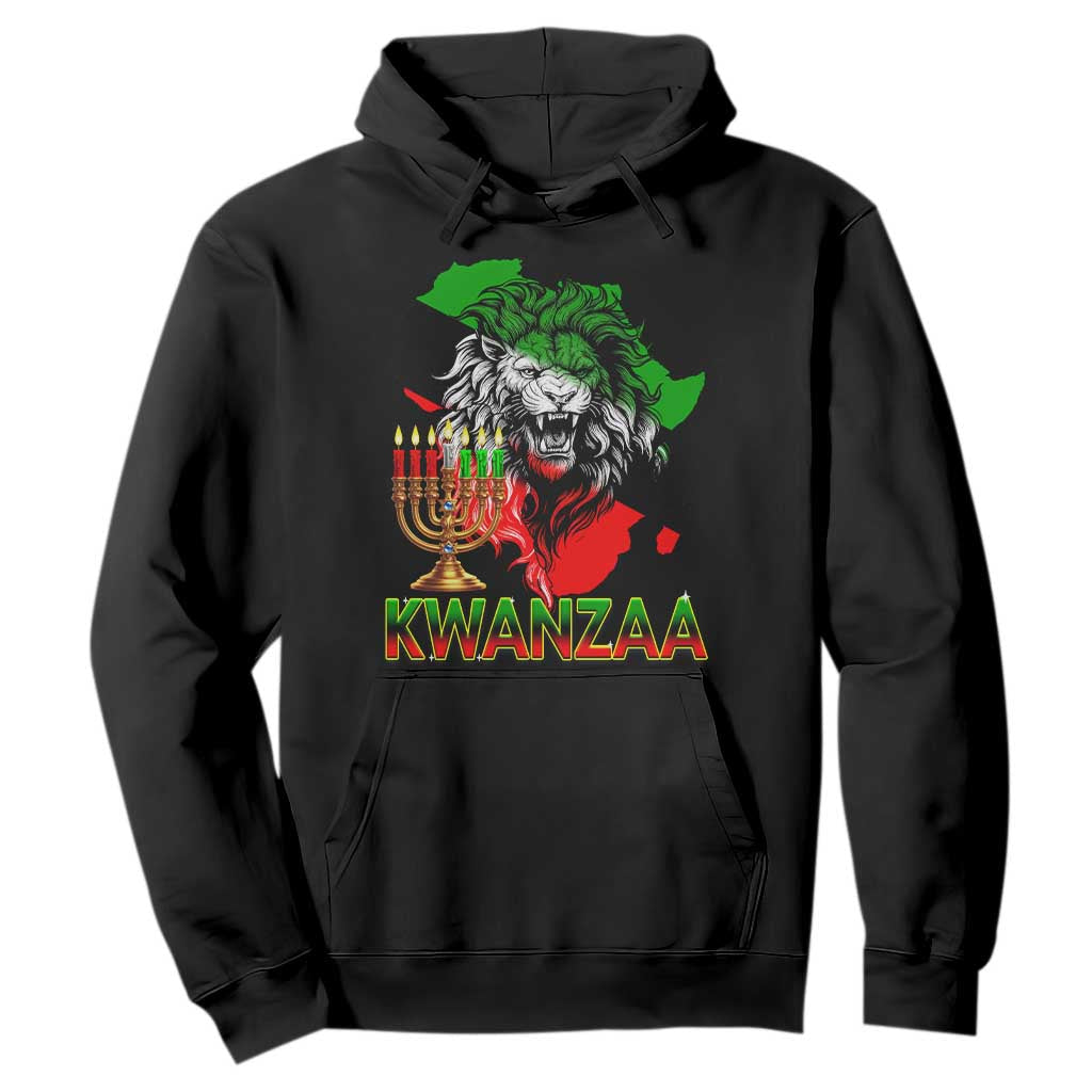 King Lion Of Africa Kwanzaa Map Hoodie Heritage Pride Gift TS12 Black Print Your Wear