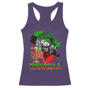 King Lion Of Africa Kwanzaa Map Racerback Tank Top Heritage Pride Gift TS12 Purple Print Your Wear