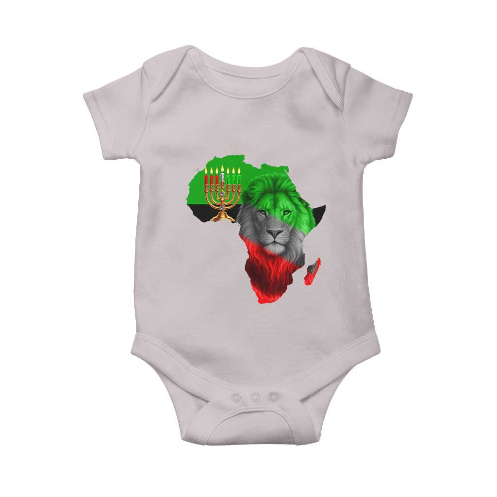 Happy Kwanzaa Lion Baby Onesie African Heritage Pride Gift For Men TS12 Ice Gray Print Your Wear
