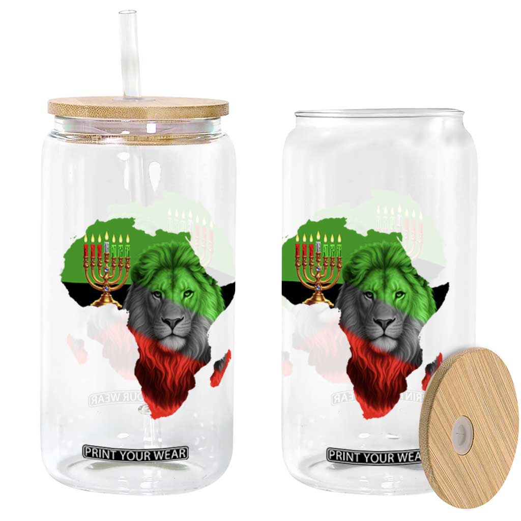 Happy Kwanzaa Lion Glass Can African Heritage Pride Gift For Men TS12 Print Your Wear