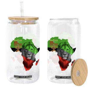Happy Kwanzaa Lion Glass Can African Heritage Pride Gift For Men TS12 Print Your Wear