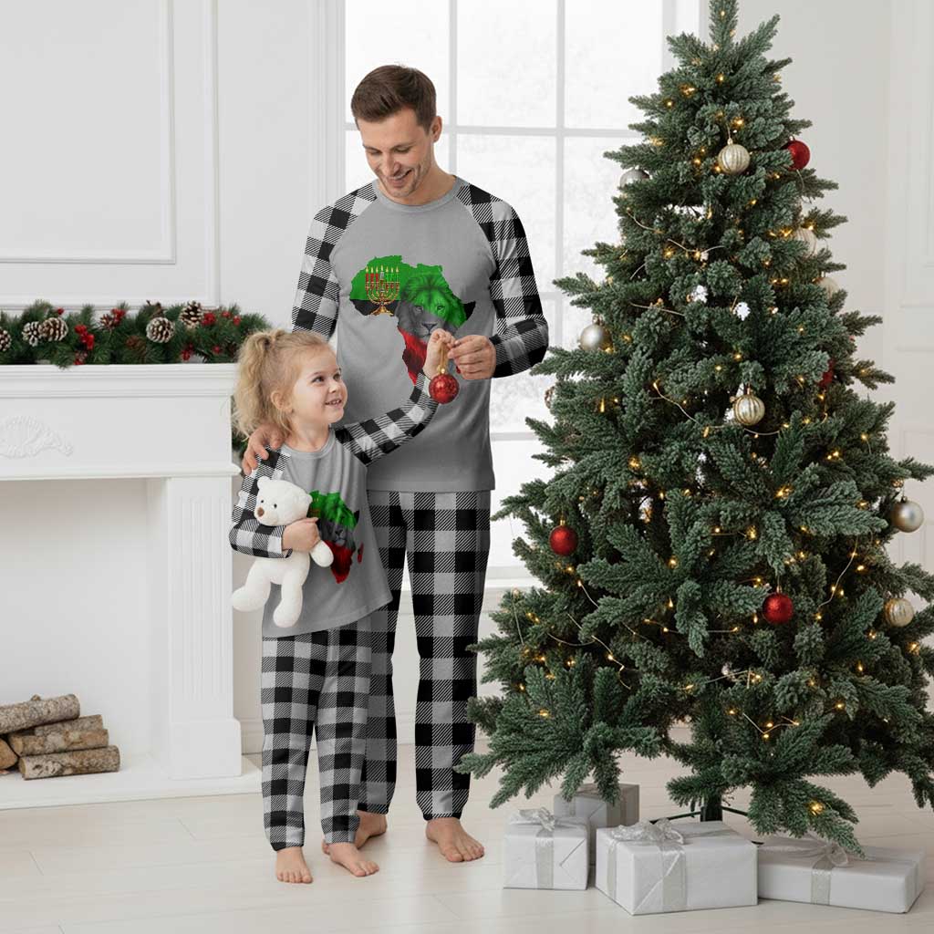 Happy Kwanzaa Lion Plaid Pajama Set African Heritage Pride Gift For Men TS12 White Plaid Print Your Wear