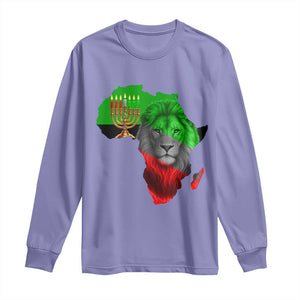 Happy Kwanzaa Lion Long Sleeve Shirt African Heritage Pride Gift For Men TS12 Violet Print Your Wear
