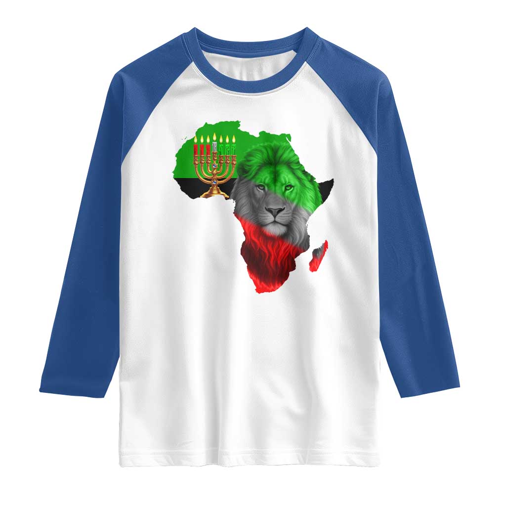 Happy Kwanzaa Lion Raglan Shirt African Heritage Pride Gift For Men TS12 White Royal Print Your Wear