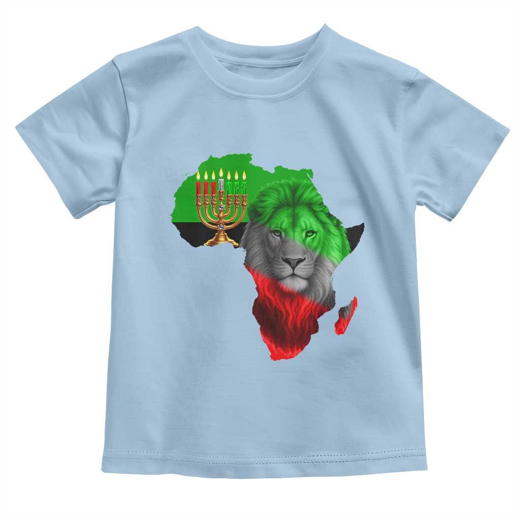 Happy Kwanzaa Lion Toddler T Shirt African Heritage Pride Gift For Men TS12 Light Blue Print Your Wear