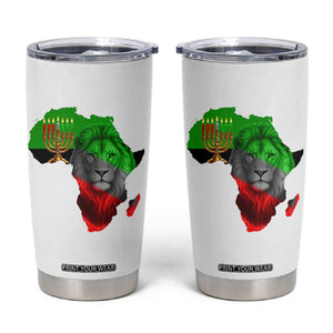Happy Kwanzaa Lion Tumbler Cup African Heritage Pride Gift For Men TS12 White Print Your Wear