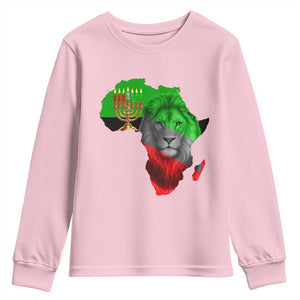 Happy Kwanzaa Lion Youth Sweatshirt African Heritage Pride Gift For Men TS12 Light Pink Print Your Wear