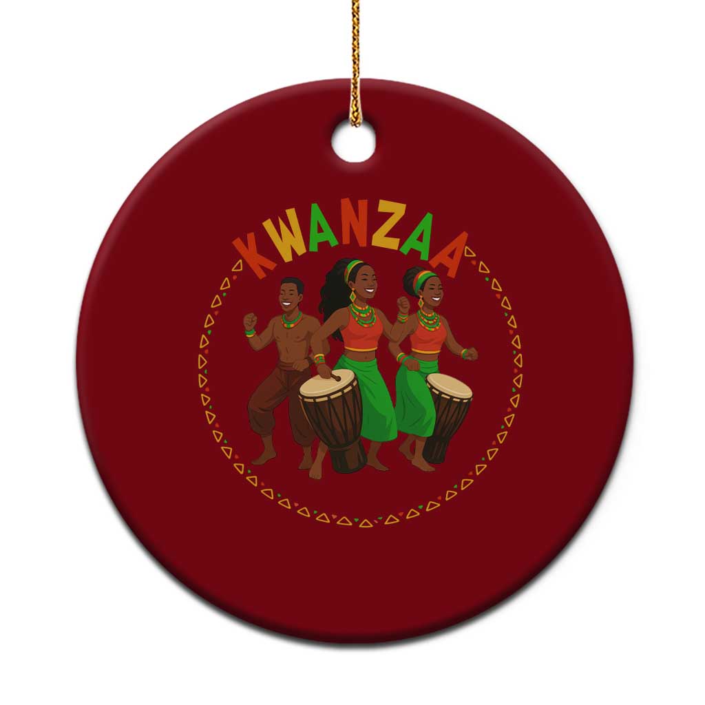 Celebrate Kwanzaa Together African Culture Dance Gift Ceramic Ornament TS12 1pc Red Print Your Wear