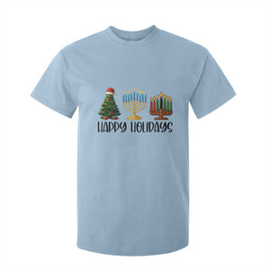 Christmas Hanukkah Kwanzaa Celebration Gift T Shirt For Kid Happy Holidays TS12 Light Blue Print Your Wear