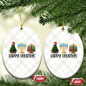 Christmas Hanukkah Kwanzaa Celebration Gift Ceramic Ornament Happy Holidays TS12 Print Your Wear