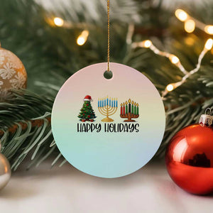 Christmas Hanukkah Kwanzaa Celebration Gift Ceramic Ornament Happy Holidays TS12 1pc Pastel Print Your Wear