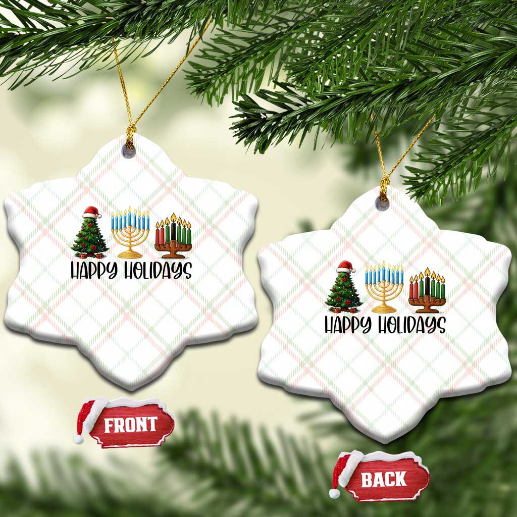 Christmas Hanukkah Kwanzaa Celebration Gift Ceramic Ornament Happy Holidays TS12 Print Your Wear