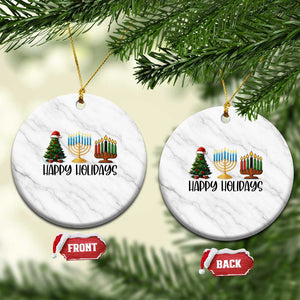Christmas Hanukkah Kwanzaa Celebration Gift Ceramic Ornament Happy Holidays TS12 1pc White Marble Print Your Wear