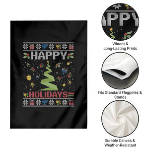 Happy Holidays For All Christmas Hanukkah Kwanzaa Gift Garden Flag TS12 Print Your Wear