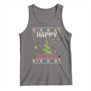 Happy Holidays For All Christmas Hanukkah Kwanzaa Gift Tank Top TS12 Deep Heather Print Your Wear