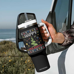 Happy Holidays For All Christmas Hanukkah Kwanzaa Gift Tumbler With Handle TS12 Print Your Wear