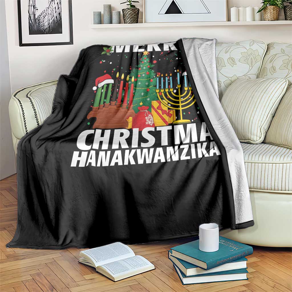 Merry Christmahanakwanzika Throw Blanket Christmas Hanukkah Kwanzaa Celebration Gift TS12 Print Your Wear