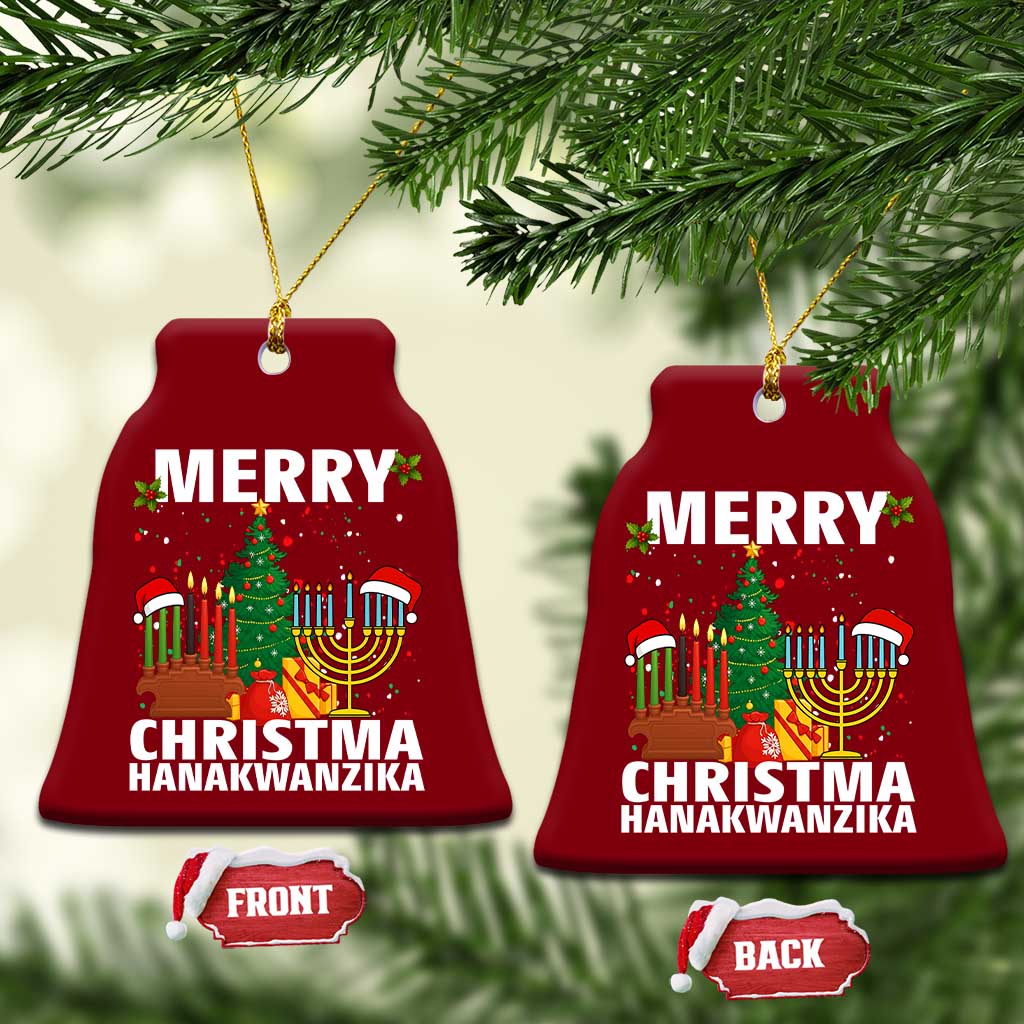 Merry Christmahanakwanzika Ceramic Ornament Christmas Hanukkah Kwanzaa Celebration Gift TS12 Print Your Wear