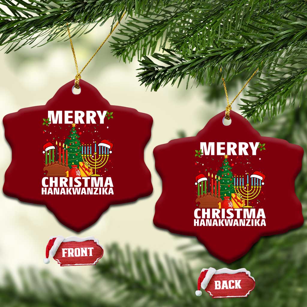 Merry Christmahanakwanzika Ceramic Ornament Christmas Hanukkah Kwanzaa Celebration Gift TS12 Print Your Wear