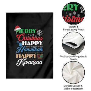 Funny Christmas Hanukkah Kwanzaa Garden Flag December Holiday Gift TS12 Print Your Wear