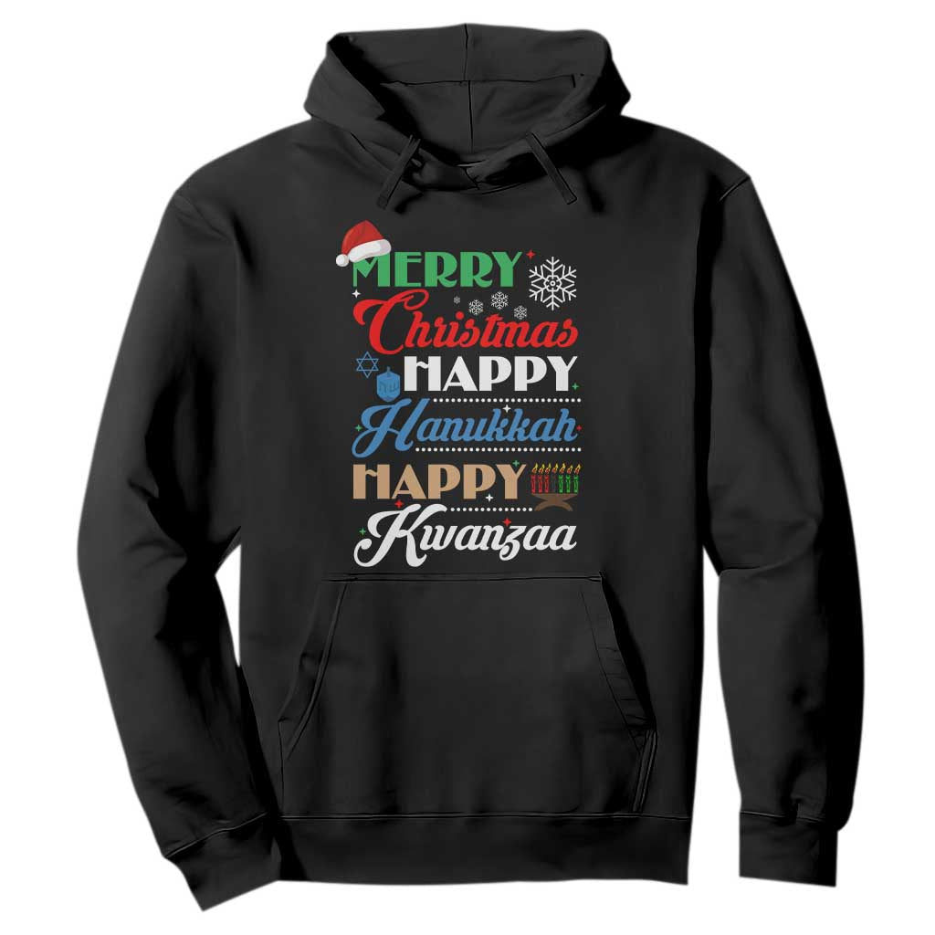 Funny Christmas Hanukkah Kwanzaa Hoodie December Holiday Gift TS12 Black Print Your Wear