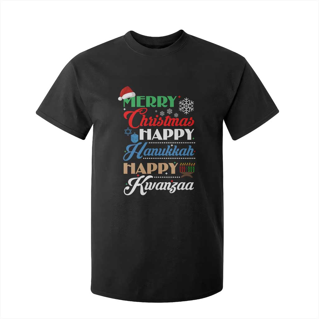 Funny Christmas Hanukkah Kwanzaa T Shirt For Kid December Holiday Gift TS12 Black Print Your Wear