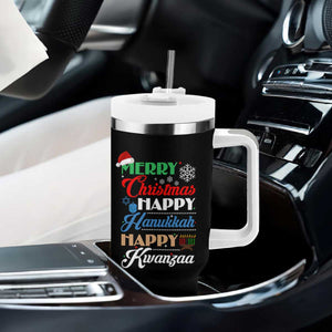 Funny Christmas Hanukkah Kwanzaa Tumbler With Handle December Holiday Gift TS12 Print Your Wear