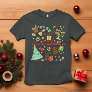 Merry Christmahanakwanzika T Shirt Funny Winter Holiday Gift TS12 Dark Heather Print Your Wear