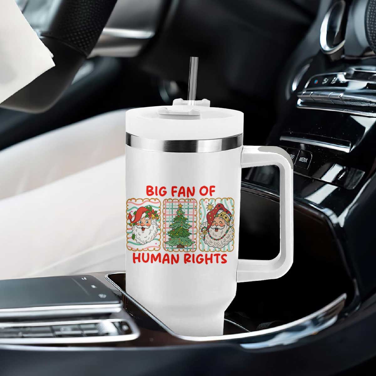 Big Fan Of Human Rights And Equality Tumbler With Handle Xmas Activism Gift TS12 Print Your Wear