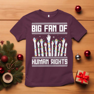 Big Fan Of Human Rights Equality Supporters T Shirt Christmas Gift TS12 Maroon Print Your Wear