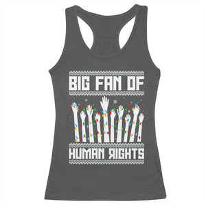 Big Fan Of Human Rights Equality Supporters Racerback Tank Top Christmas Gift TS12 Dark Heather Print Your Wear