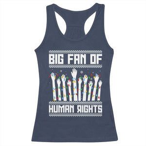 Big Fan Of Human Rights Equality Supporters Racerback Tank Top Christmas Gift TS12 Navy Print Your Wear