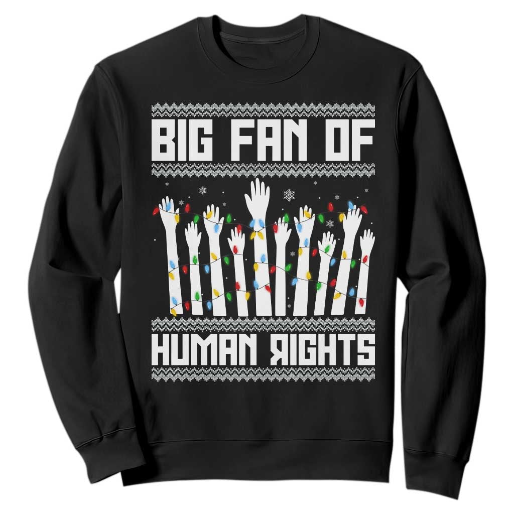 Big Fan Of Human Rights Equality Supporters Sweatshirt Christmas Gift TS12 Black Print Your Wear