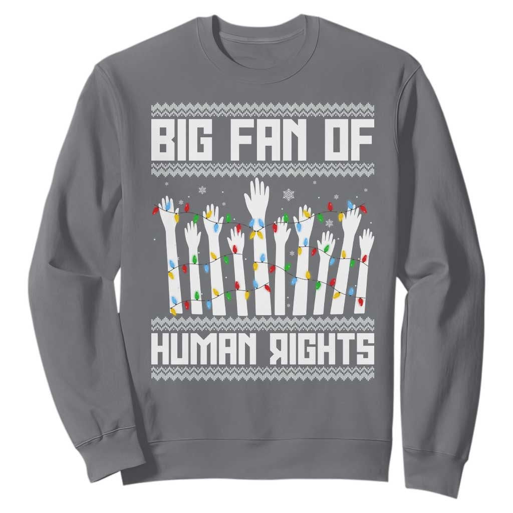 Big Fan Of Human Rights Equality Supporters Sweatshirt Christmas Gift TS12 Charcoal Print Your Wear