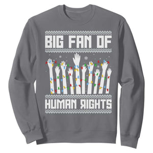 Big Fan Of Human Rights Equality Supporters Sweatshirt Christmas Gift TS12 Charcoal Print Your Wear